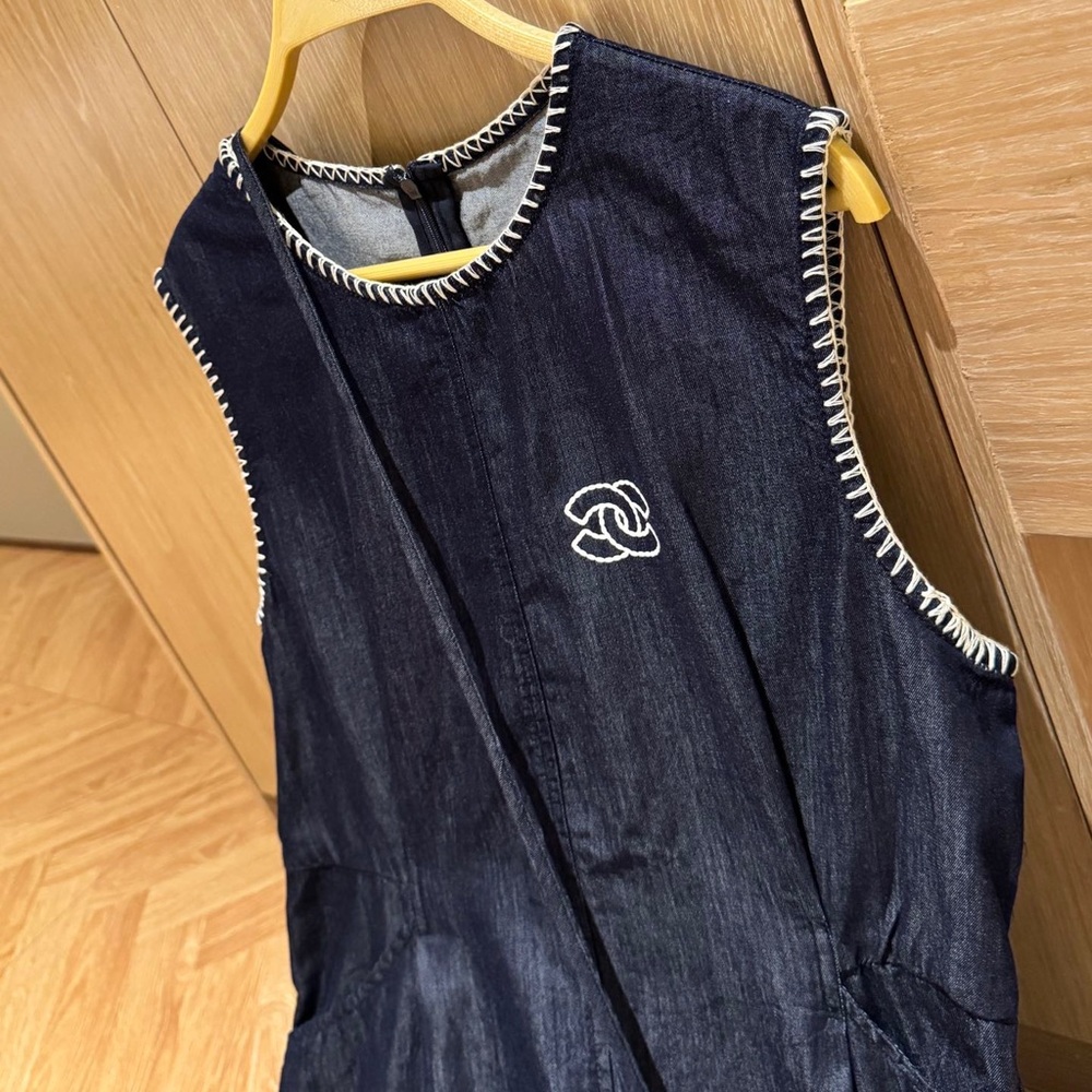 Chanel Denim Sleeveless Dress - Picture 6 of 6